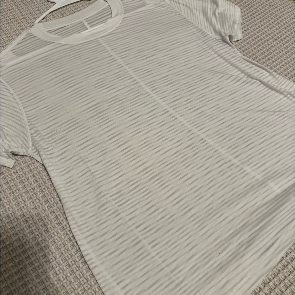 Lululemon Women’s White Striped Women's All Yours T-Shirt